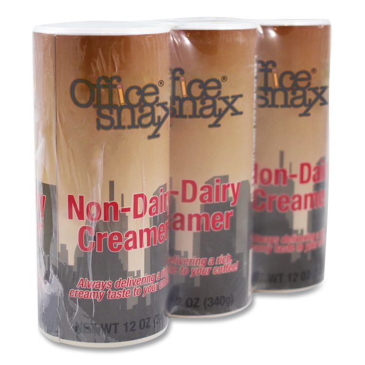 Powdered Non-Dairy Creamer, Regular, 12 oz Canister, 3/Pack