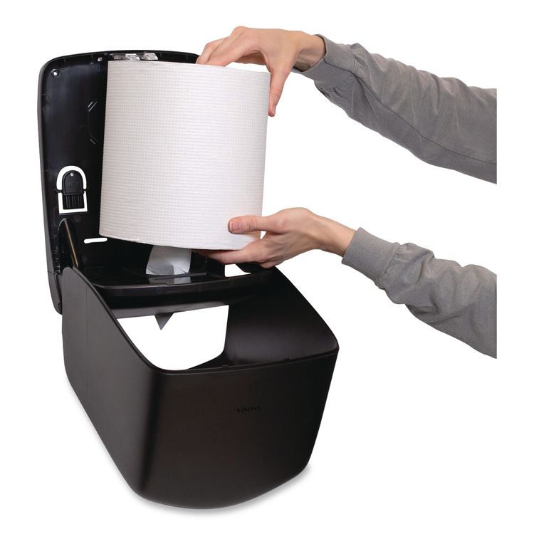 Centerpull Roll Towel Dispenser, 8.99 x 8.7 x 12.65, Black