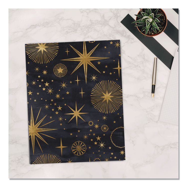 Starry Night Monthly Planner, 9.5 7.5, Black/Gold Cover, 12-Month (Jan to Dec): 2026