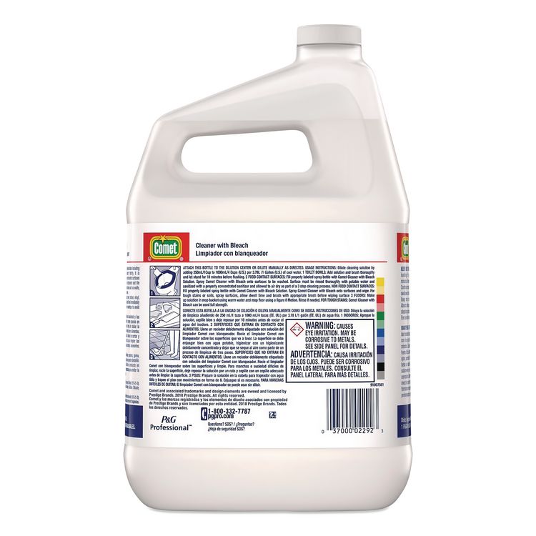 Cleaner with Bleach, Liquid, (3) 1 gal Bottle, (1) Empty Bottle, (1) Trigger Sprayer/Carton