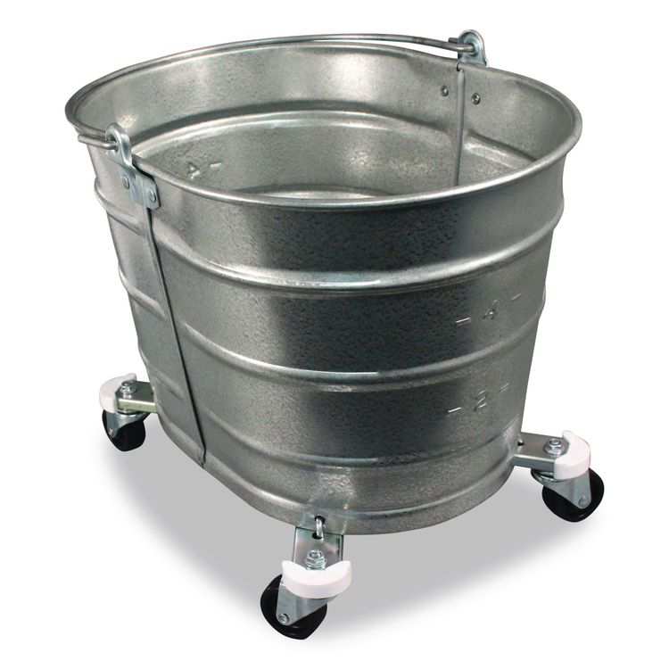 Metal Mop Bucket, 26 qt, Steel