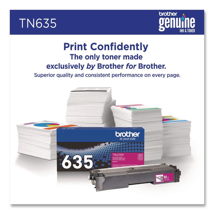 TN635 Toner, 1,800 Page-Yield, Magenta