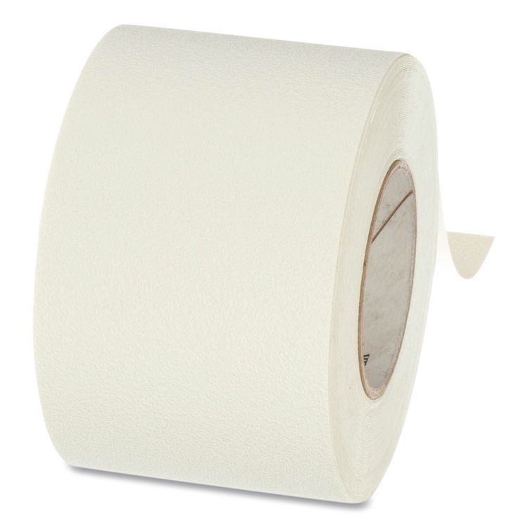 Slip-Resistant Fine Resilient Tapes and Treads, 4" x 60 ft, White