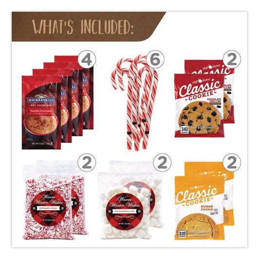 Warm Winter Wishes Hot Chocolate Kit, 18 Assorted Items/Box