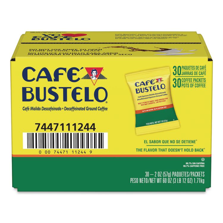 Decaffeinated Espresso Ground Coffee, 2 oz Fraction Pack, 30/Carton