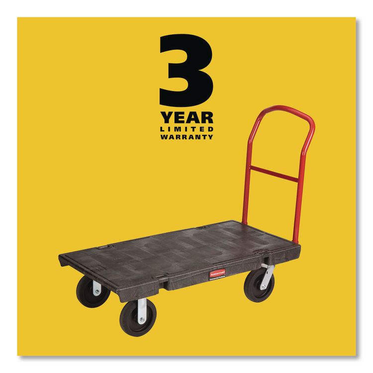 Heavy-Duty Platform Truck Cart, 2,000 lb Capacity, 24 x 48 Platform, Black
