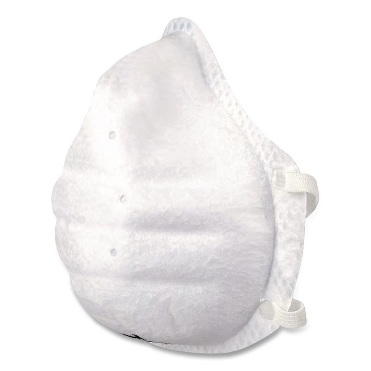 ONE-Fit N95 Single-Use Molded-Cup Particulate Respirator, One Size Fits Most, White, 10/Pack