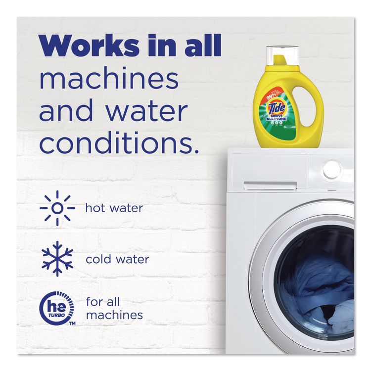 Simply All-In-One Liquid Laundry Detergent, Daybreak Fresh Scent, 25 oz Bottle, 6/Carton