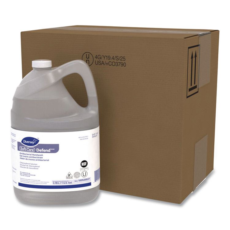 Soft Care Defend Antibacterial Handwash for IntelliCare Dispensers, Medicinal Scent, 1 gal, 4/Carton