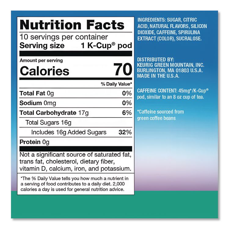 ICED Refreshers K-Cup Pods, Berry Chill, 20/Box, 4 Boxes/Carton