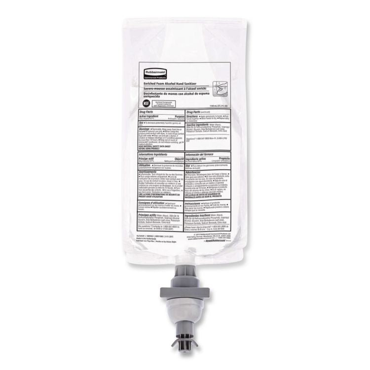 AutoFoam Refill With Alcohol Foam Hand Sanitizer, Clear, 1,000 mL, Unscented, 4/Carton