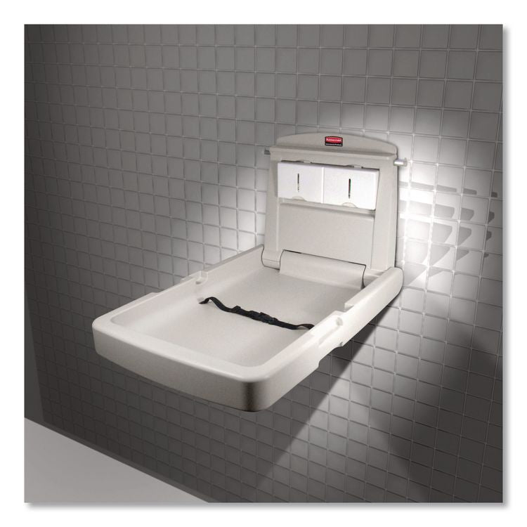 Baby Changing Station Vertical, 34.1 x 23, Light Platinum