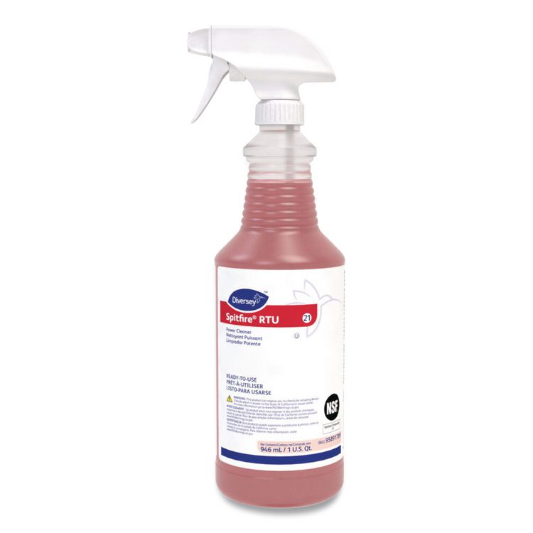 Spitfire Power Cleaner, Liquid, Fresh Pine Scent, 32 oz Spray Bottle, 12/Carton