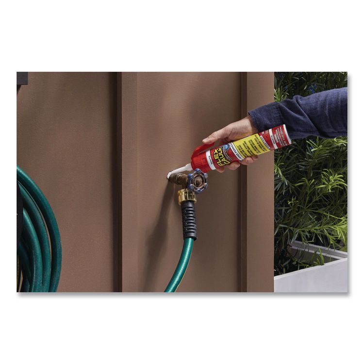 Flex Caulk Hi-Performance Hybrid Caulk, 9 oz Aerosol Can, Dries White, 4/Carton