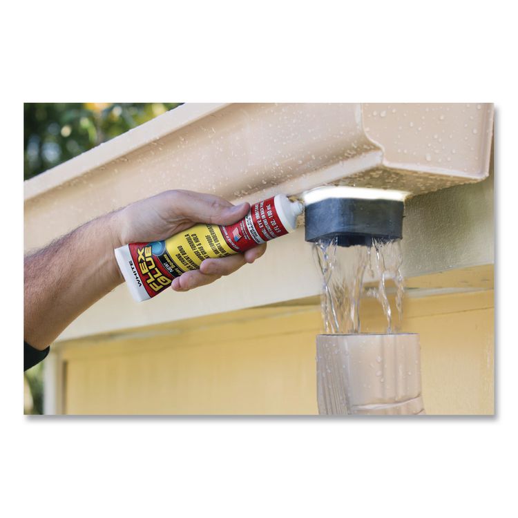 Flex Glue Easy Squeeze, 6 oz, Dries White, 6/Carton