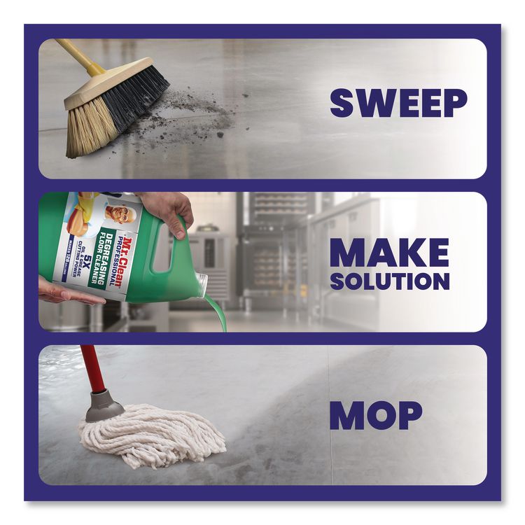 Degreasing Floor Cleaner, 1 gal Bottle, 3/Carton