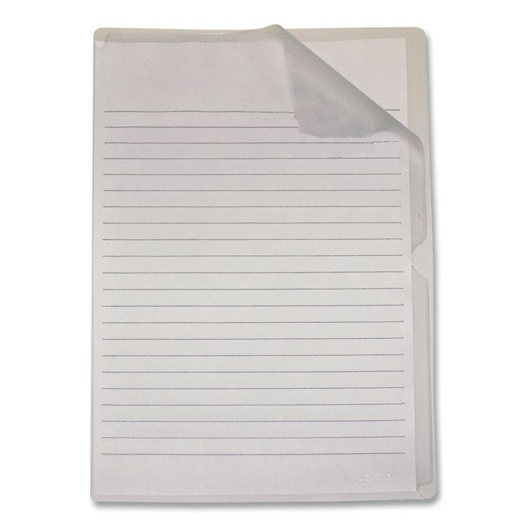 Deluxe Vinyl Project Folders, Legal Size, Clear, 50/Box
