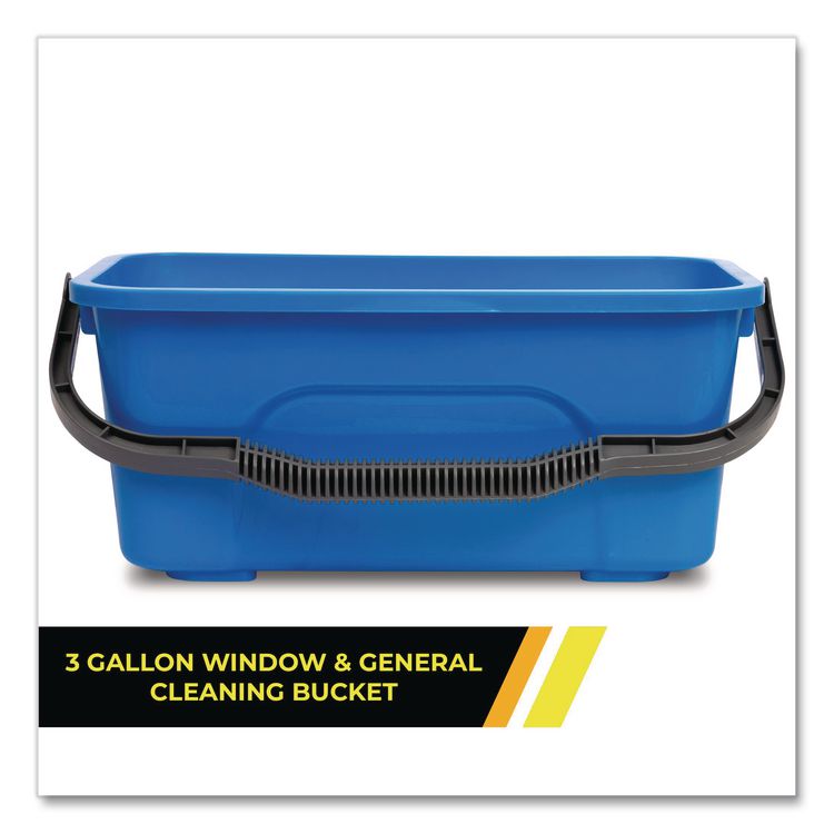 Window and General Cleaning Bucket, 3 gal, Blue