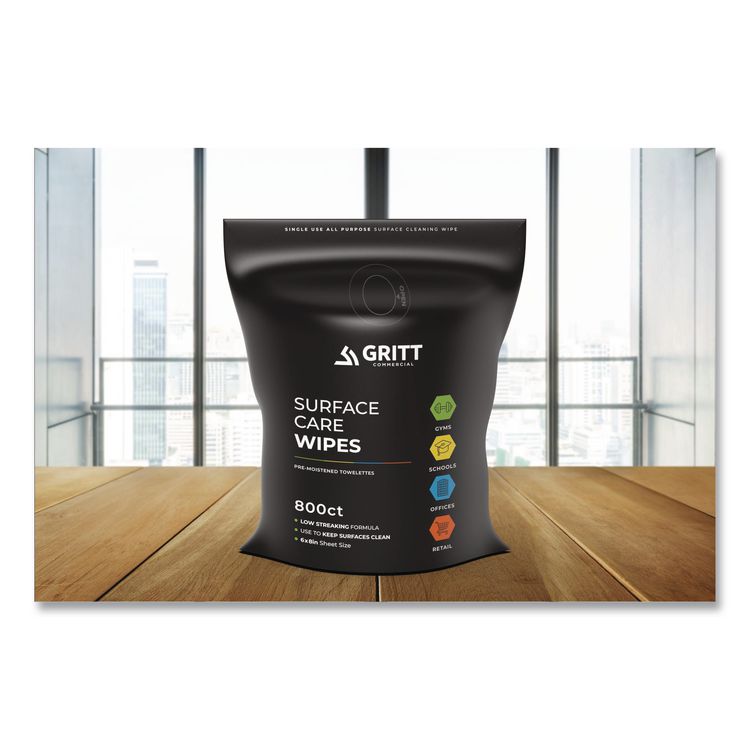 Surface Care Wipes, 1-Ply, 6 x 8, Fresh, White, 800/Pack, 4 Packs/Carton