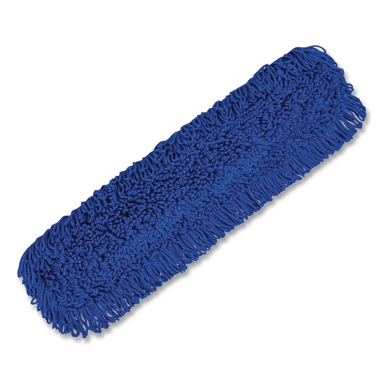 Microfiber Looped Dust Mop Pad Head, 36 x 5, Blue, 12/Carton