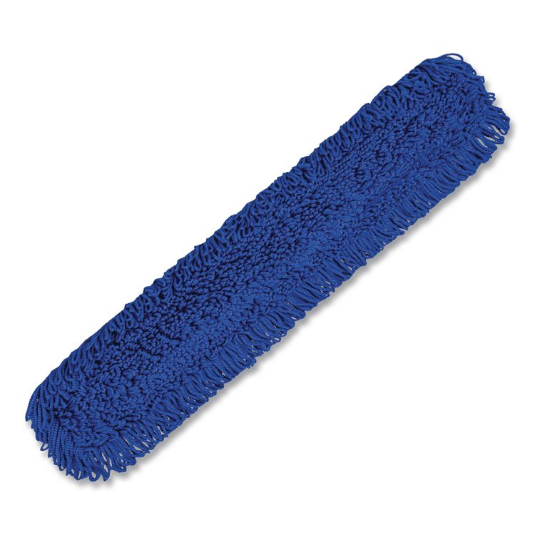 Microfiber Looped Dust Mop Pad Head, 48 x 5, Blue, 3/Pack