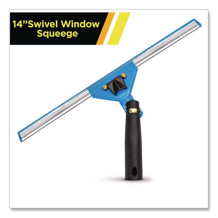 Swivel Window Squeegee with Quick Release, 14" Wide Blade