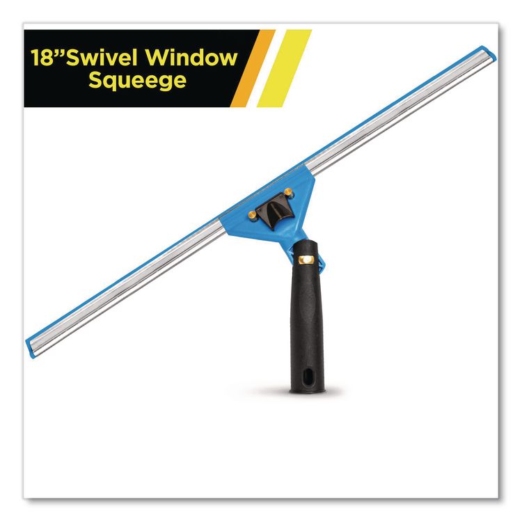 Swivel Window Squeegee with Quick Release, 18" Wide Blade
