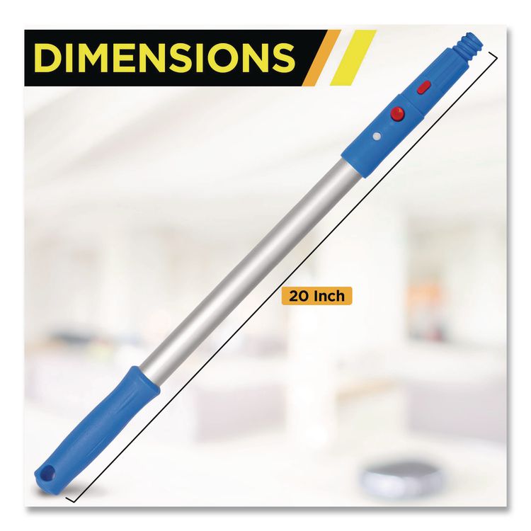 Pro Window Washing Kit with Swivel Window Squeegee and 20" Pole, 18" Wide Blade