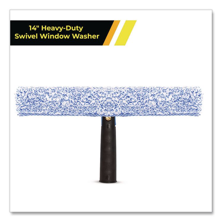 Heavy-Duty Swivel Window Washer, 14" Wide Blade, 3/Pack