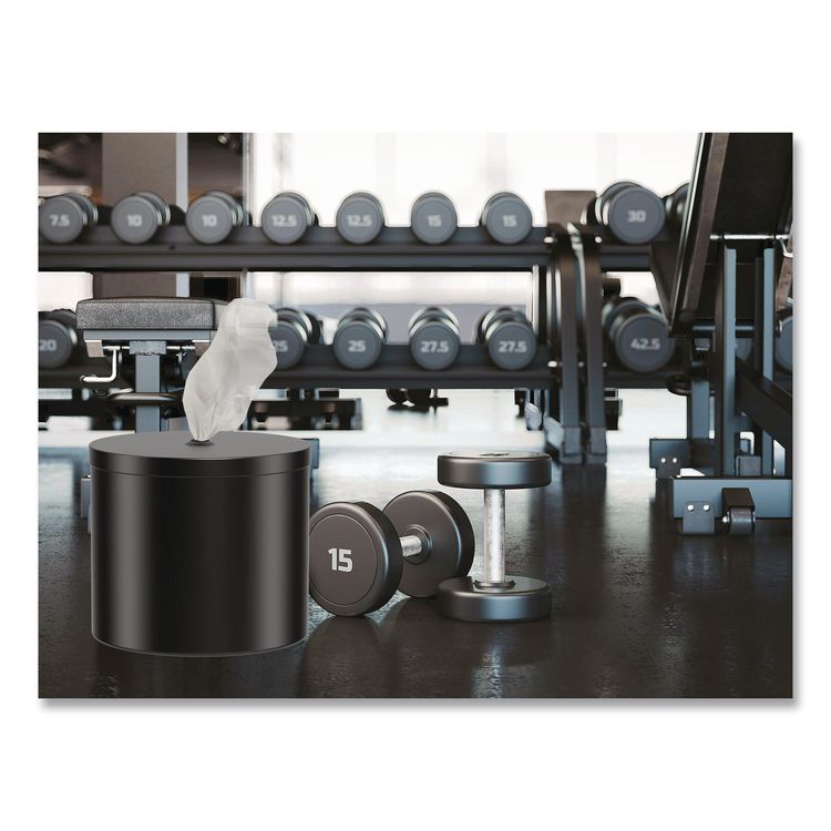 Stainless Steel Wall Mount Wet Wipe Dispenser, 9.7" x 9.7" x 9.8", Black