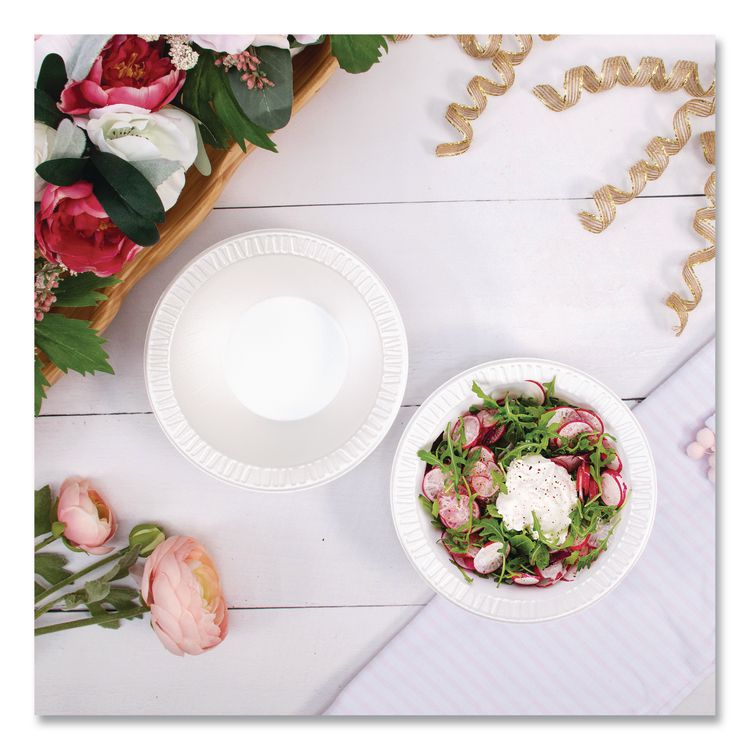 Concorde Foam Bowls, 12 oz, White, 125/Pack