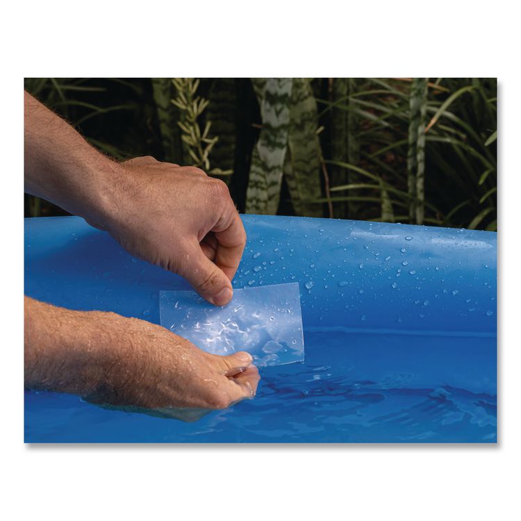 Flex Tape Strong Rubberized Waterproof Tape, 39 mils Thick, 4" x 3", Clear, 2 Patches/Pack, 24/Carton
