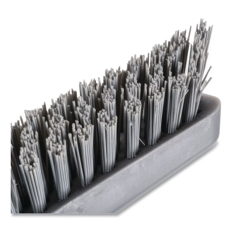 SmartColor Swivel Corner Brush, Black Polypropylene Bristles, 8.83" Brush, Gray Plastic Handle