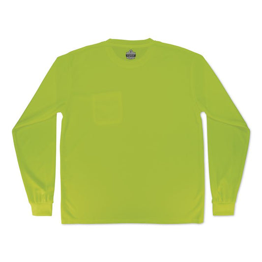 GloWear 8093 Non-Certified Essential Hi-Vis Long Sleeve T-Shirt, X-Large, Lime
