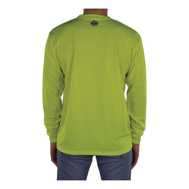 GloWear 8093 Non-Certified Essential Hi-Vis Long Sleeve T-Shirt, X-Large, Lime