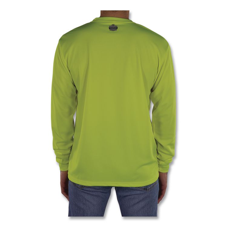 GloWear 8093 Non-Certified Essential Hi-Vis Long Sleeve T-Shirt, 3X-Large, Lime