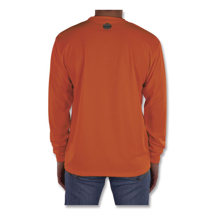 GloWear 8093 Non-Certified Essential Hi-Vis Long Sleeve T-Shirt, 5X-Large, Orange