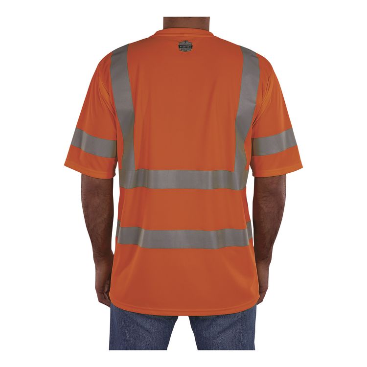 GloWear 8367 Class 3 Essential Hi-Vis T-Shirt, 5X-Large, Orange