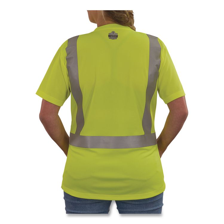 GloWear 8274 Class 2 Women's Essential Hi-Vis T-Shirt, X-Large, Lime