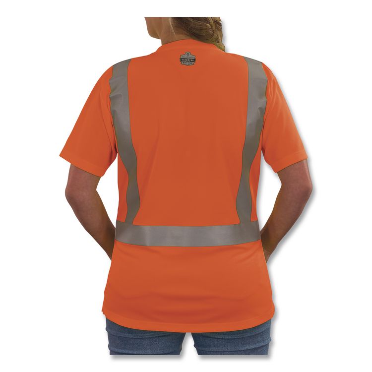 GloWear 8274 Class 2 Women's Essential Hi-Vis T-Shirt, Medium, Orange
