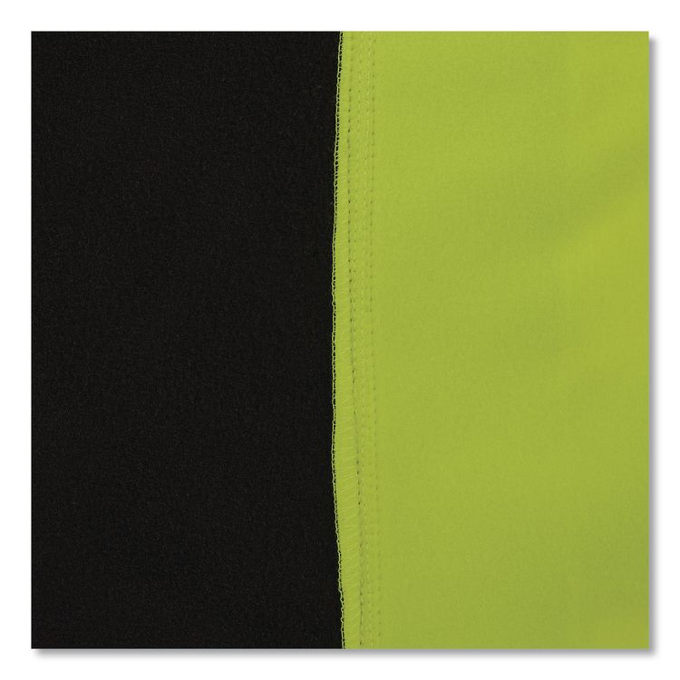 GloWear 8311BK Class 3 Essential Hi-Vis Hooded Sweatshirt with Black Bottom, Medium, Lime