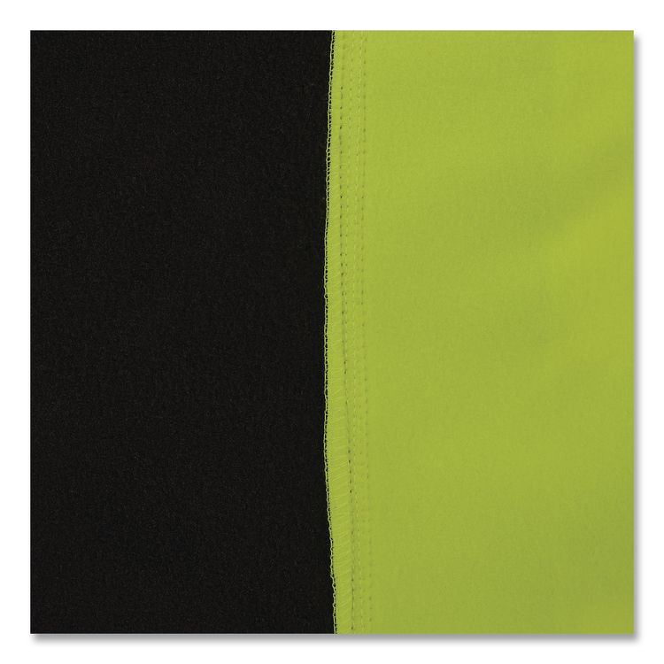 GloWear 8312BK Class 3 Essential Hi-Vis Hooded Zip-Up Sweatshirt with Black Bottom, Medium, Lime