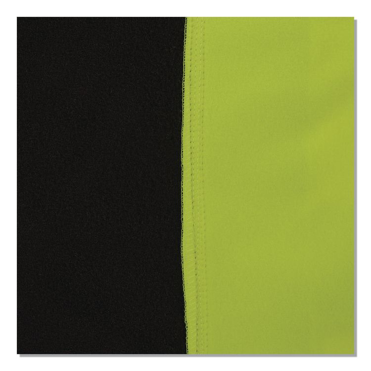 GloWear 8311BK Class 3 Essential Hi-Vis Hooded Sweatshirt with Black Bottom, X-Large, Lime