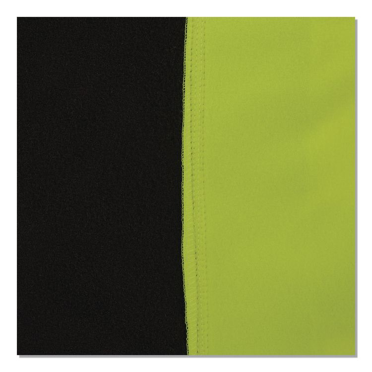 GloWear 8312BK Class 3 Essential Hi-Vis Hooded Zip-Up Sweatshirt with Black Bottom, 5X-Large, Lime