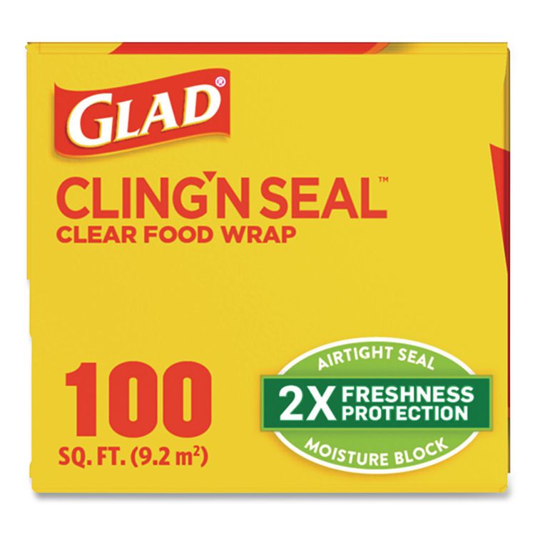 Cling'N Seal Plastic Food Wrap, 12" x 33.3 yd, 100 sq ft Roll, 16 Rolls/Carton