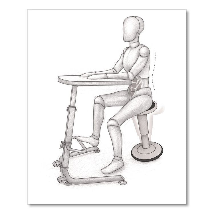Hierarchy Grow Stool, Short, Backless, Supports Up to 250 lbs, 14" to 18" Seat Height, Yellow Seat, Yellow Base