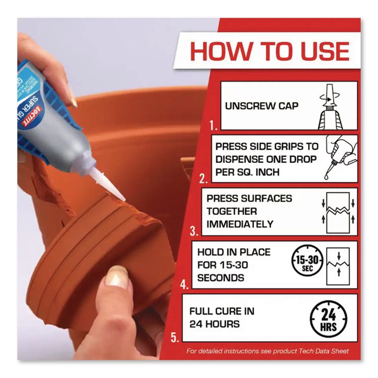 Control Gel Super Glue, 0.14 oz, Dries Clear