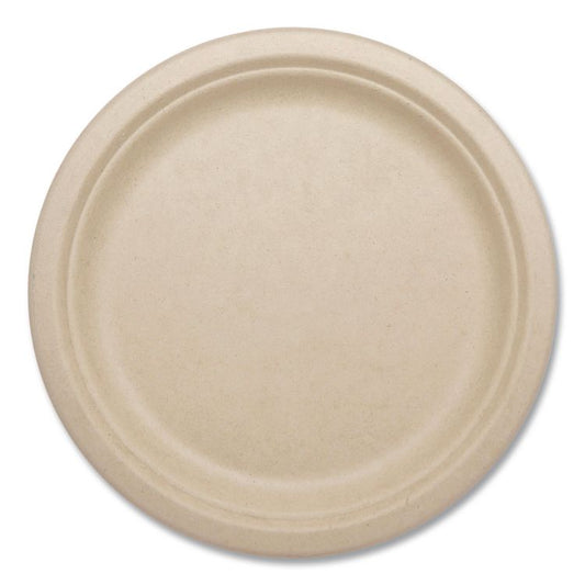 Fiber Plates, 9" dia, Natural, 20/Pack