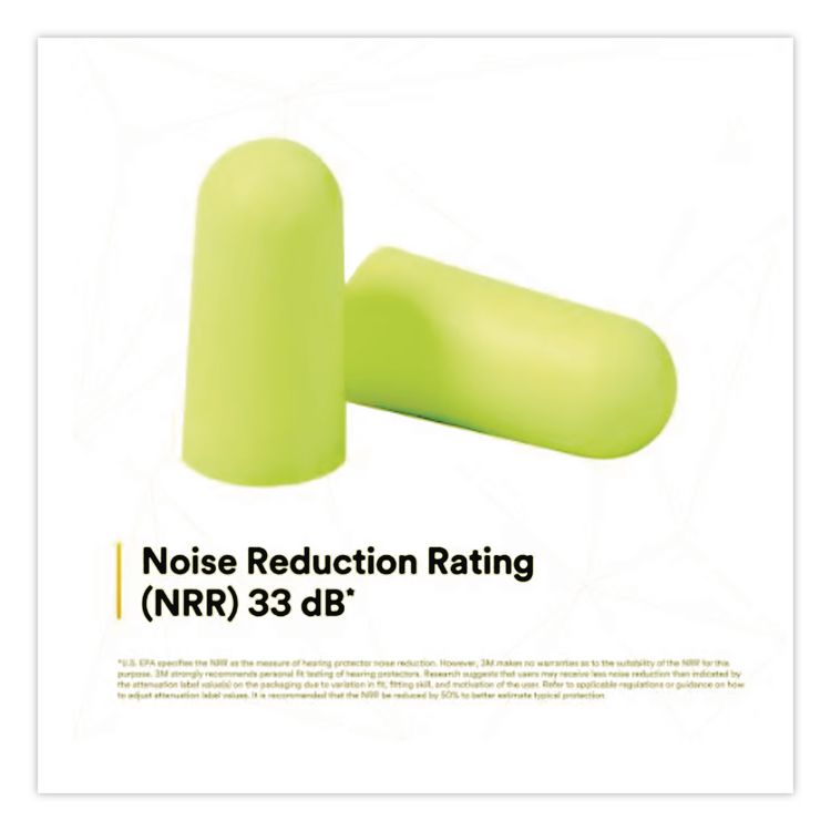 E-A-Rsoft Yellow Neon Earplug Refill for One Touch Dispensers, 33 dB NRR, Neon Yellow Bullet Plugs, 500 Pairs