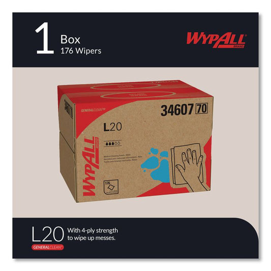 L20 Towels, BRAG Box, 11.1 x 16.8, Unscented, White, 176/Box